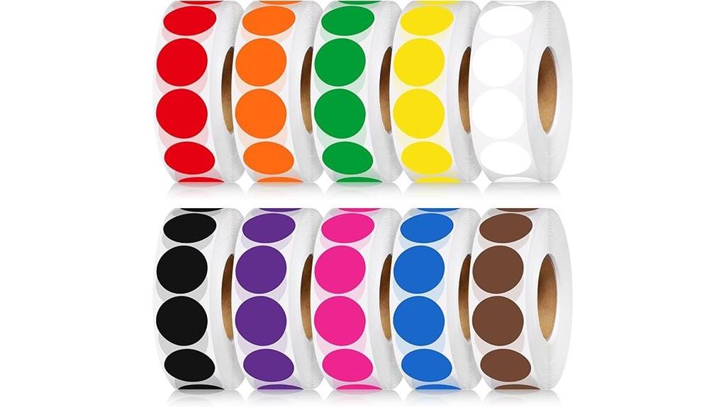 15000 round color labels