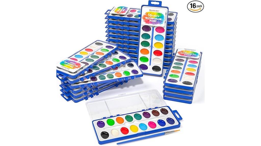 16 color watercolor paint set