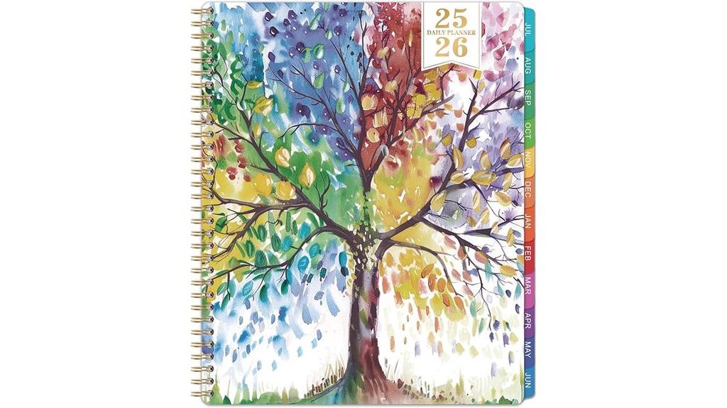 2025 2026 coated tab planner