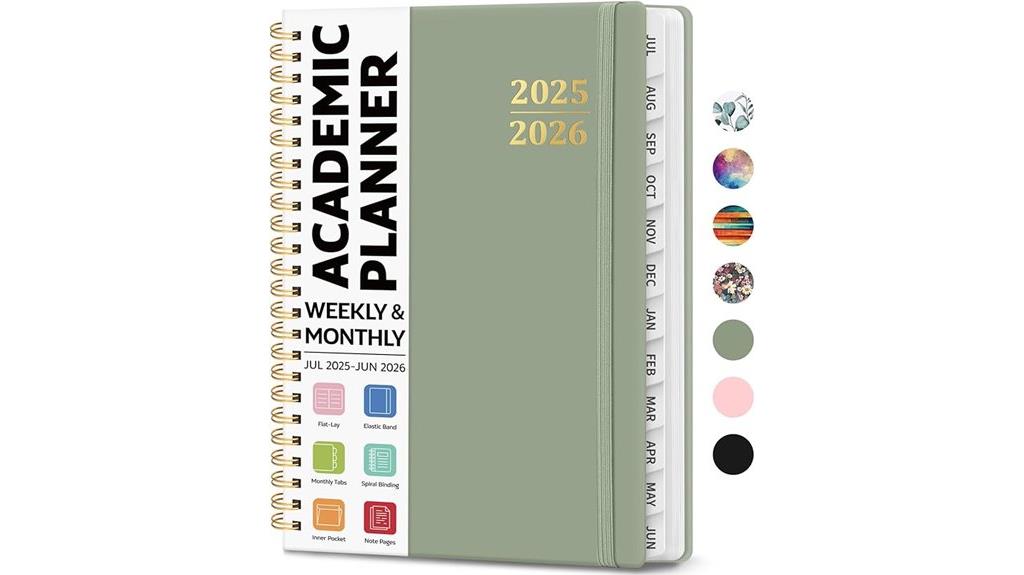 2025 2026 hardcover academic organizer