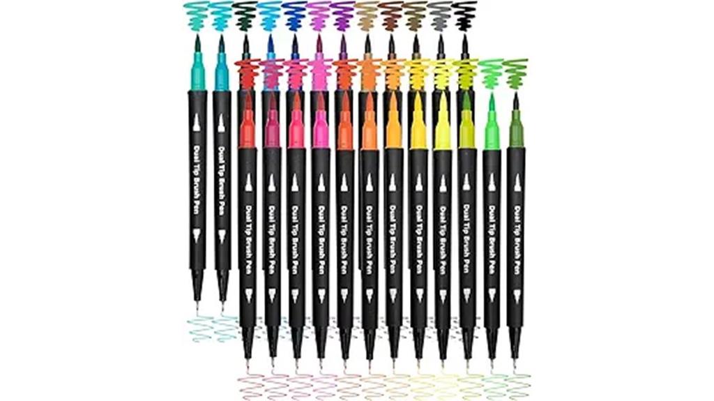 24 color dual tip markers