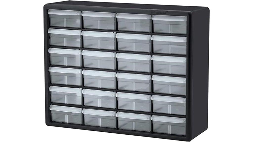 24 drawer plastic storage cabinet