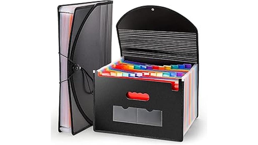24 pocket accordion file organizer