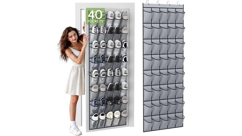 40 pocket door shoe organizer