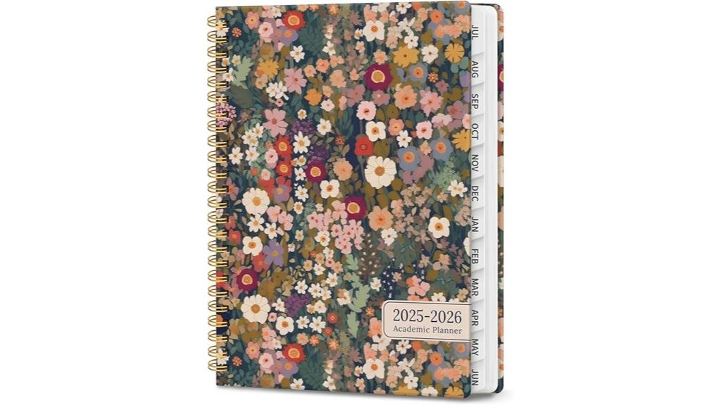 a5 academic planner tabs