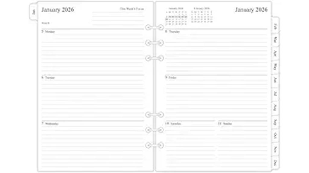 a5 planner refill 2026