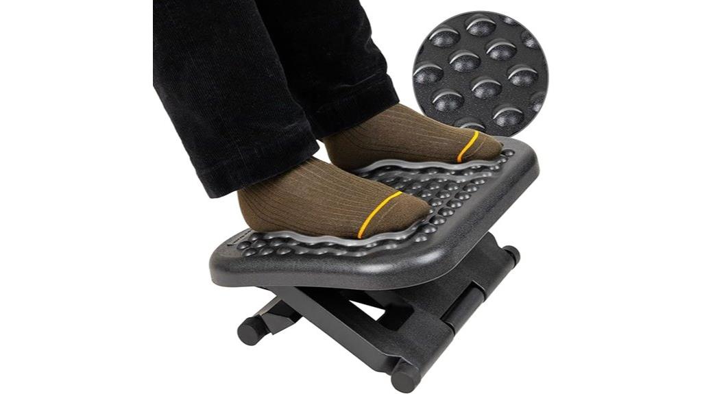 adjustable black plastic footrest