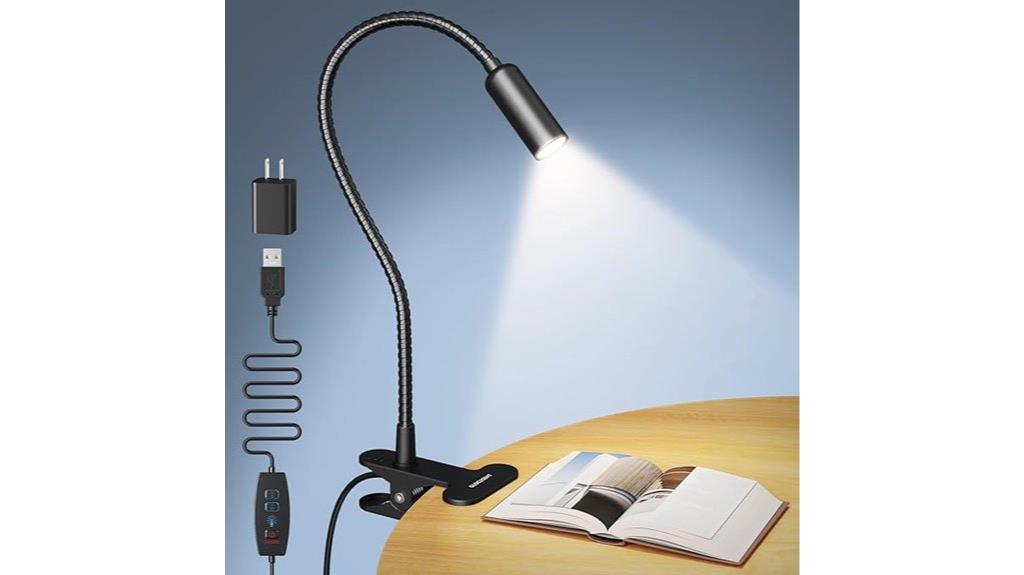 adjustable clip on reading light