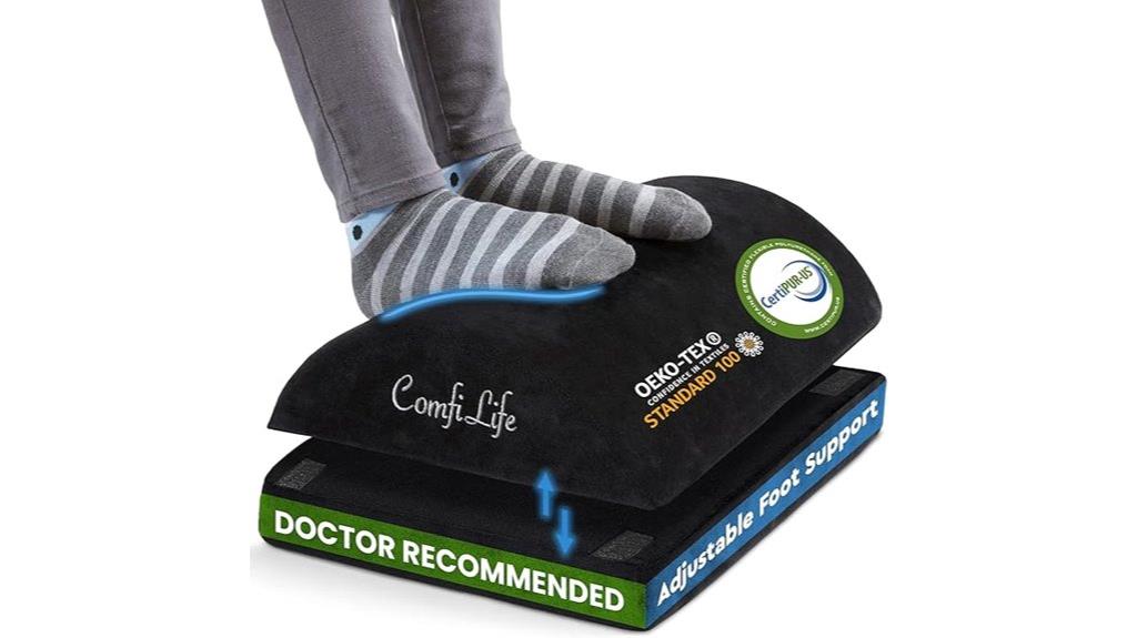 adjustable memory foam footrest
