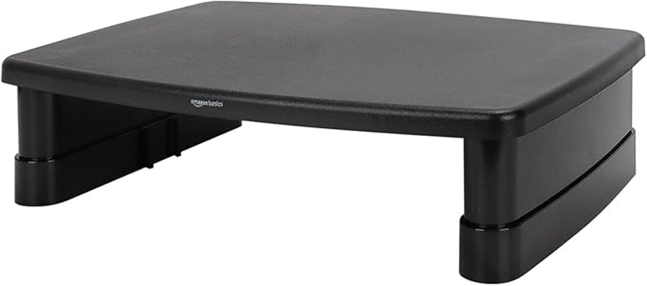 adjustable monitor riser with storage