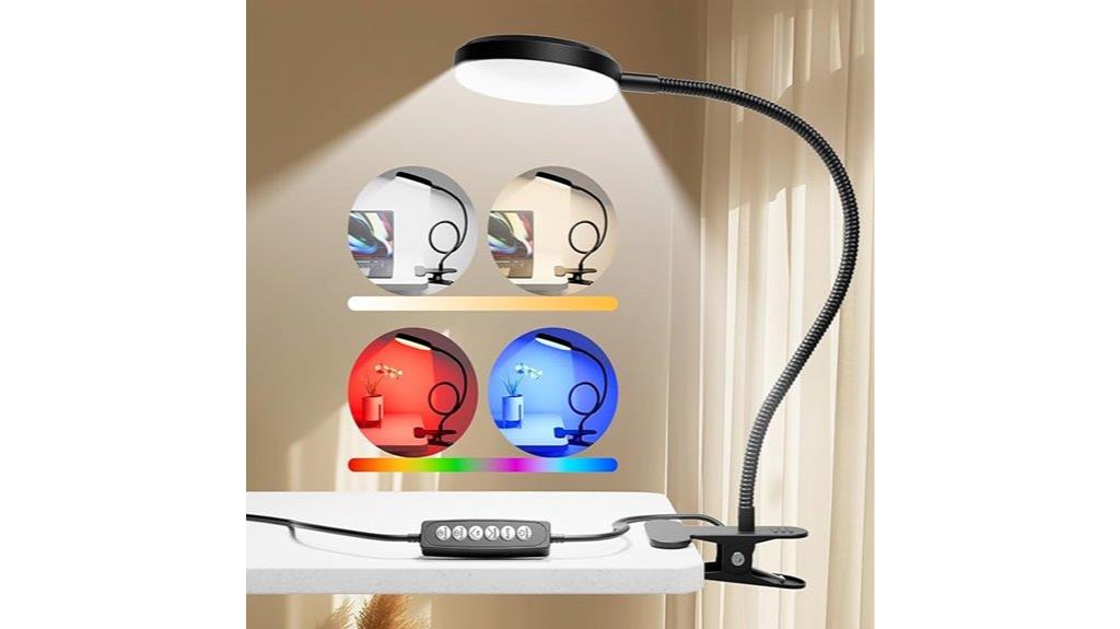adjustable rgb book lamp