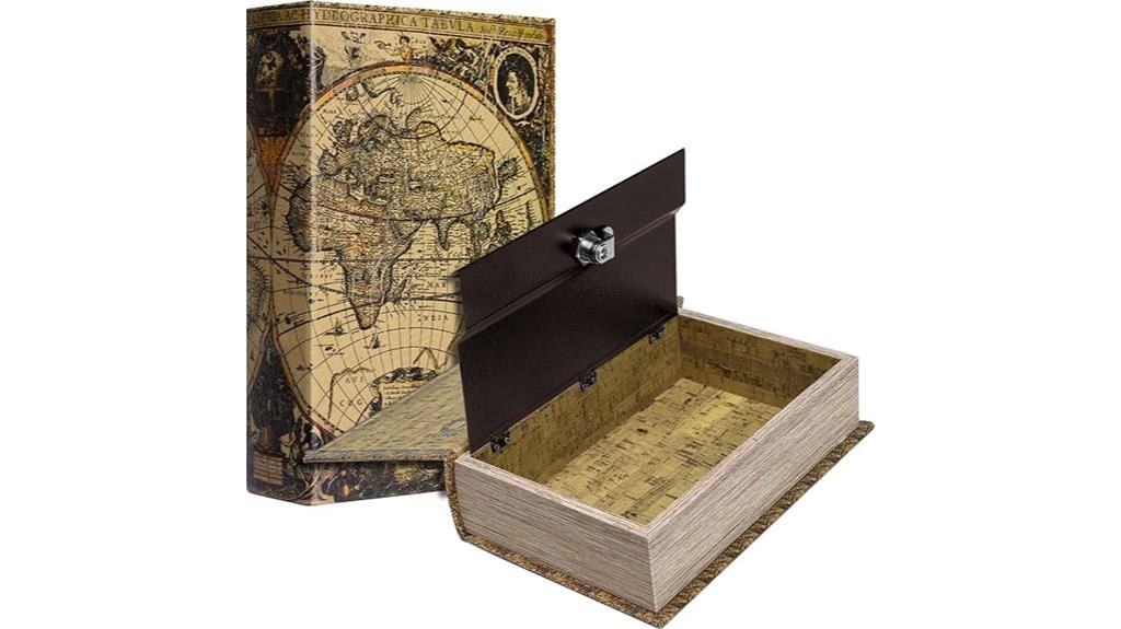 antique map book safe