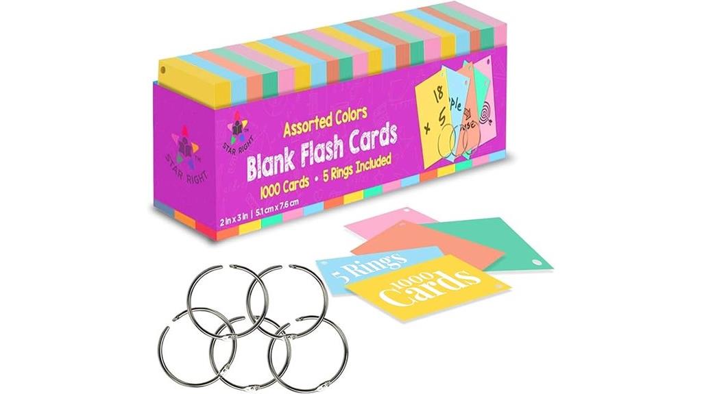 assorted colored flash cards