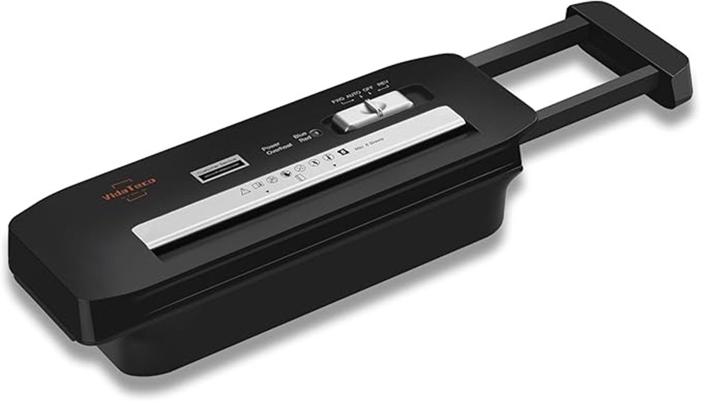 basketless paper shredder