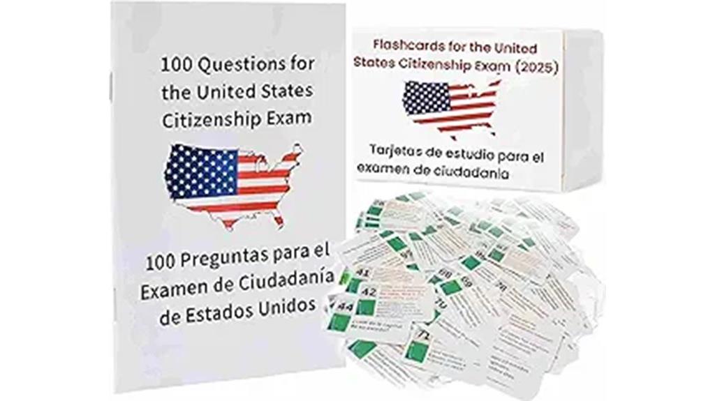 bilingual us civics flash cards