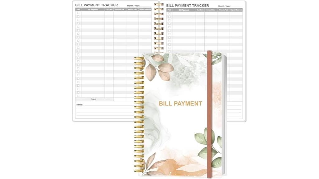 bill payment organizer notebook