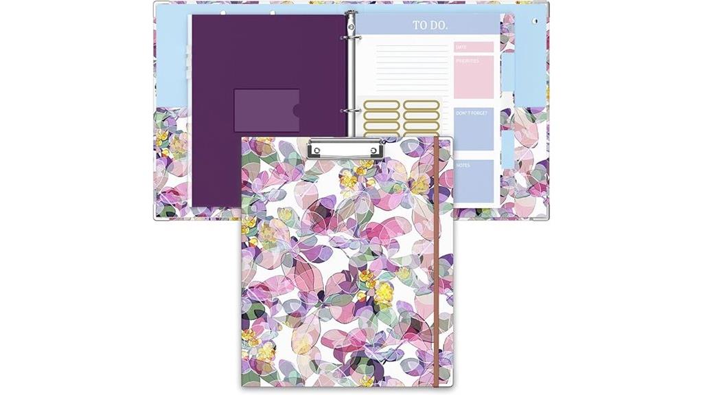 binder with dividers and zipper