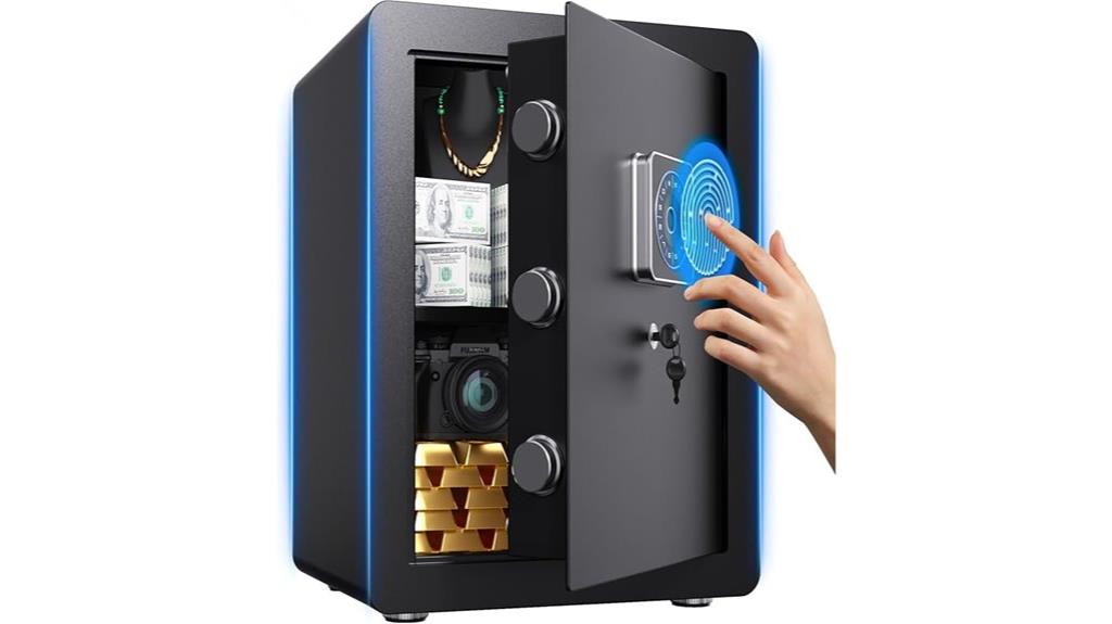 biometric fireproof home safe