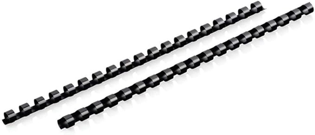 black 3 8 inch spines