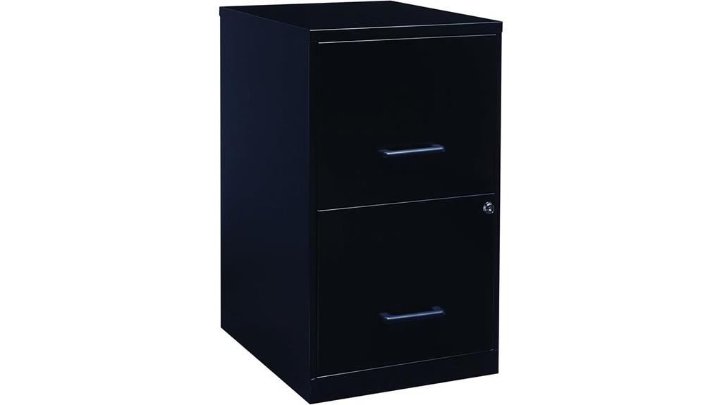 black lorell 2 drawer cabinet