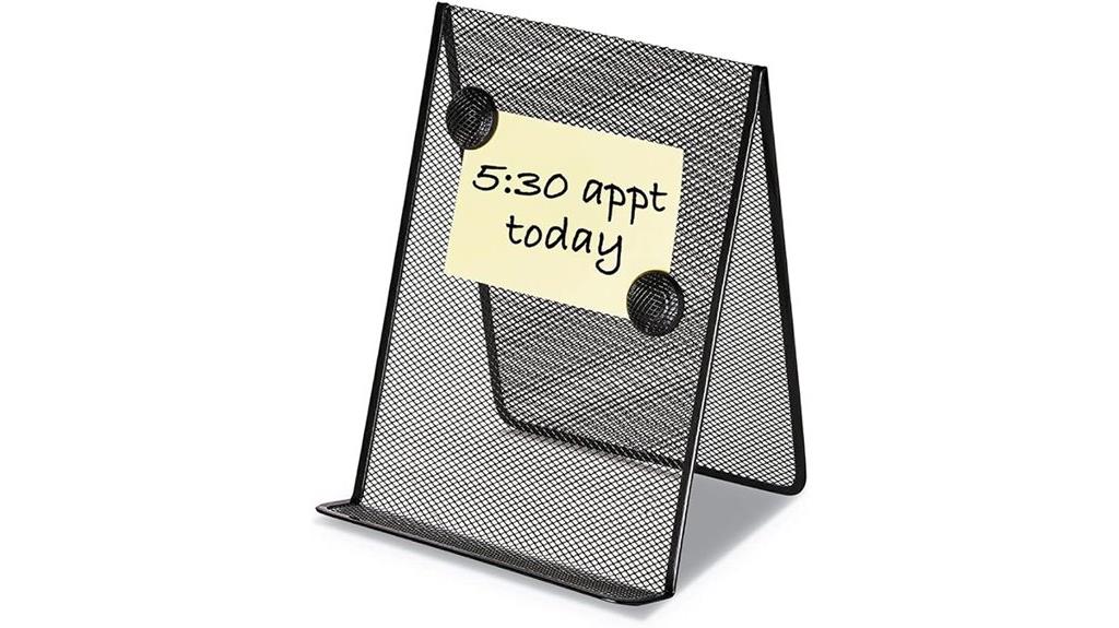black metal mesh organizer