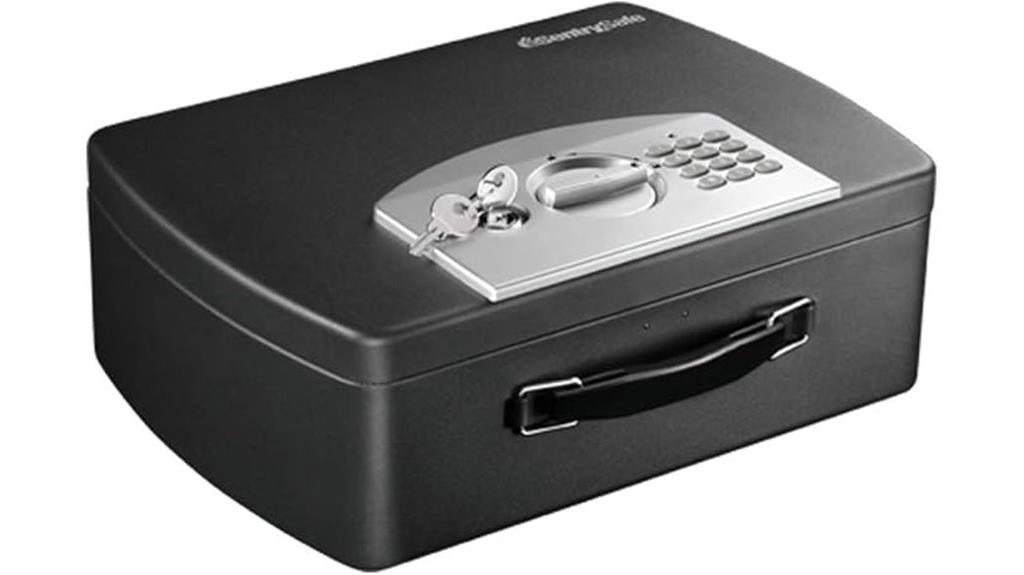 black portable digital safe