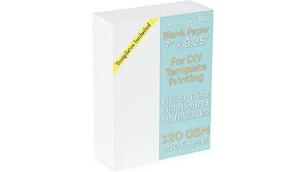 blank 7x9 25 inch planner paper