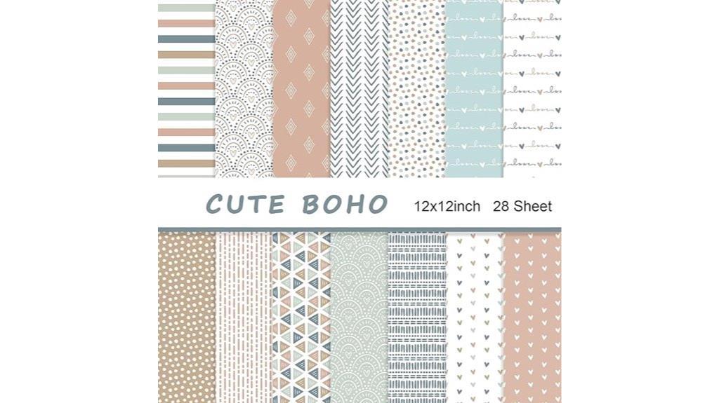boho 12x12 scrapbook paper