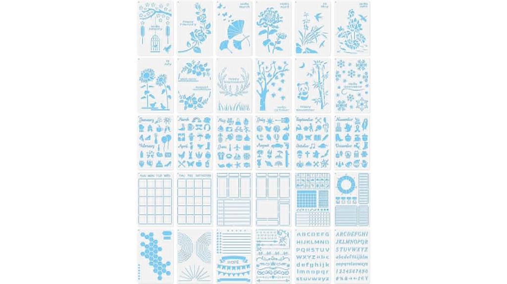 bullet journal stencil set