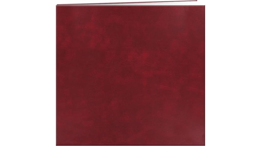 burgundy leatherette post album
