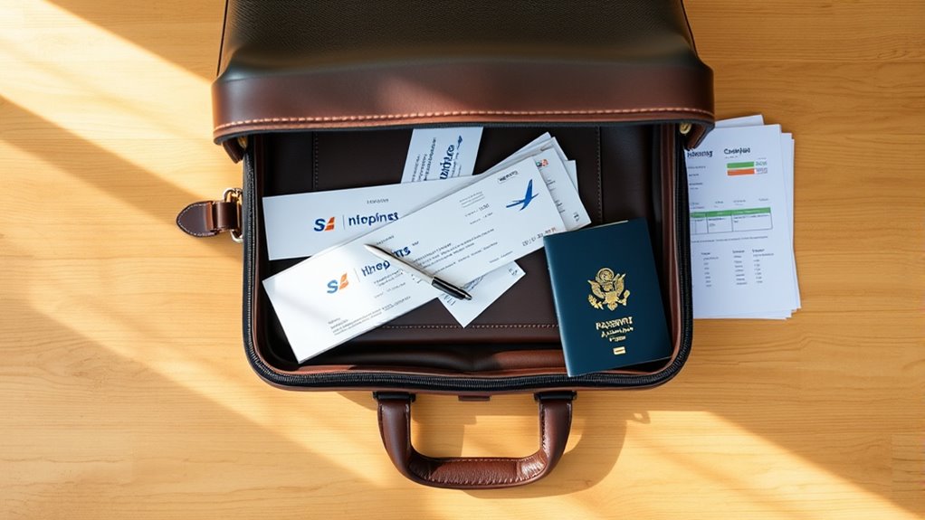 business travel document organization