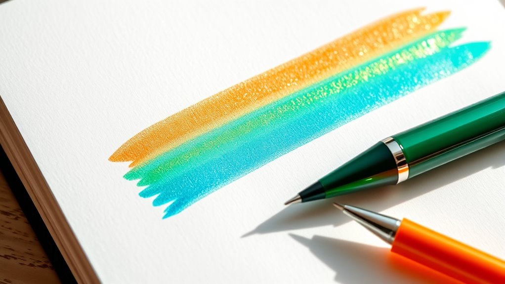 choosing smooth colorful gel pens