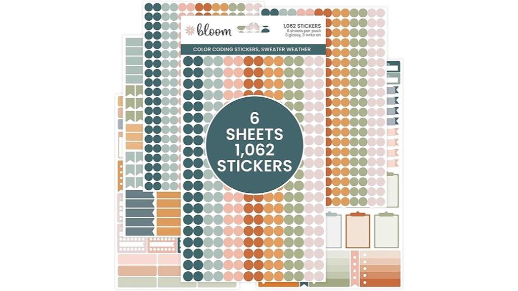 color coded planner stickers