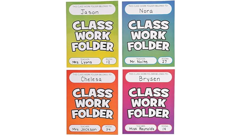 colorful 12 pack folder set