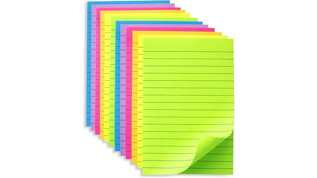 colorful 12 pack sticky notes