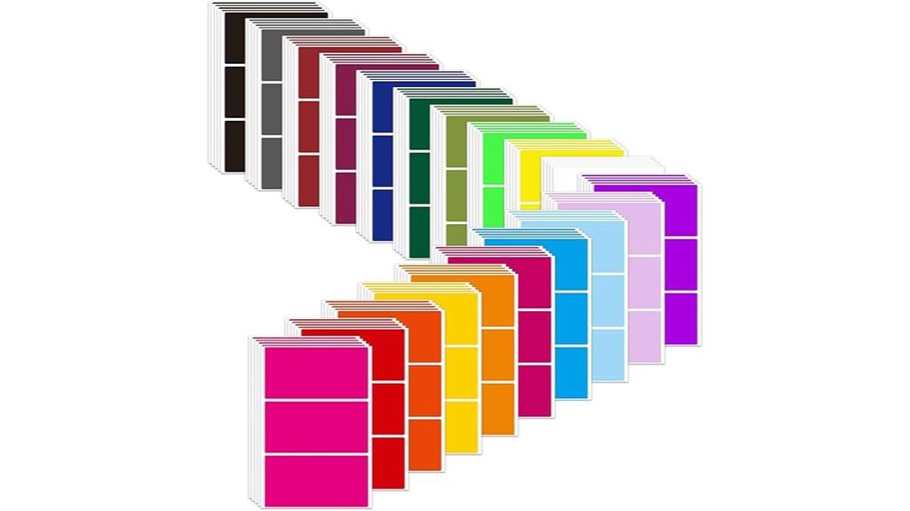 colorful box label stickers