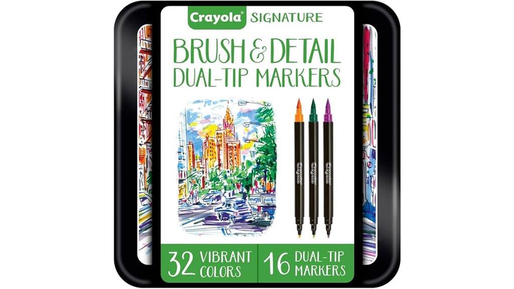colorful dual tip marker set