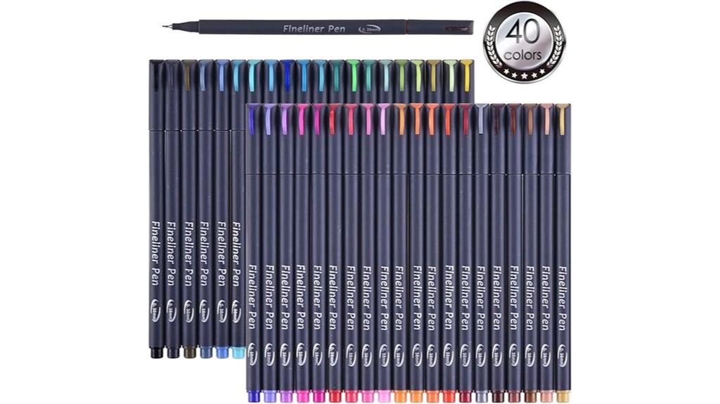 colorful journaling pen set
