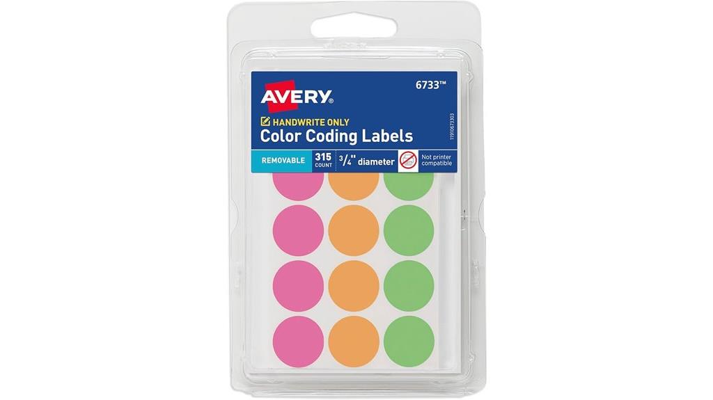 colorful round label stickers