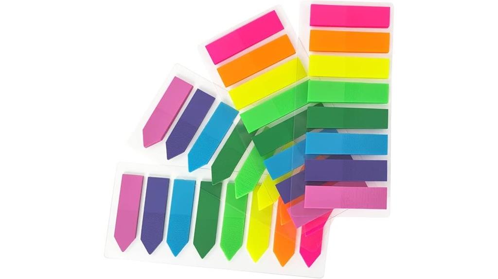 colorful sticky page markers