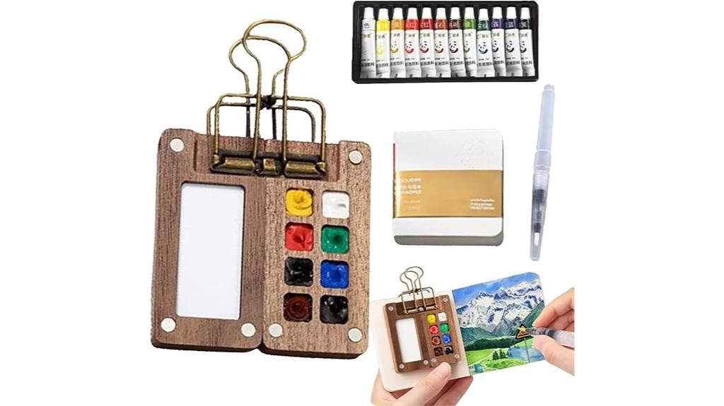 compact watercolor painting kit