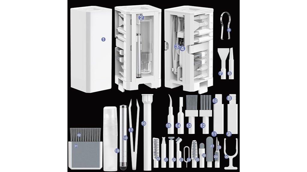 comprehensive 32 in 1 cleaning kit