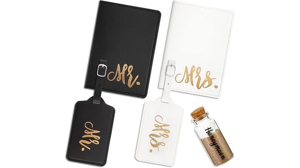 couple travel passport set