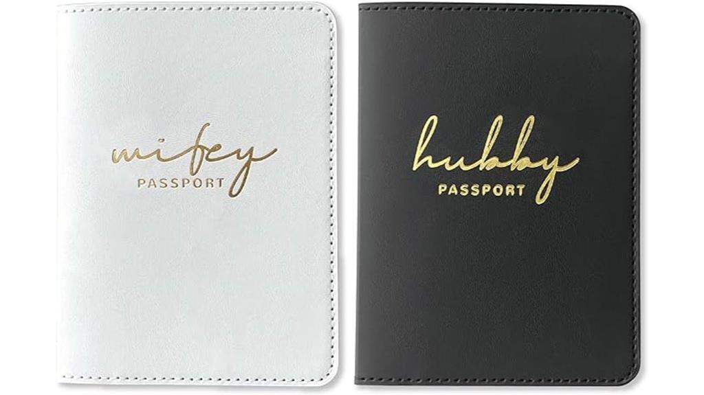 couples passport holder set