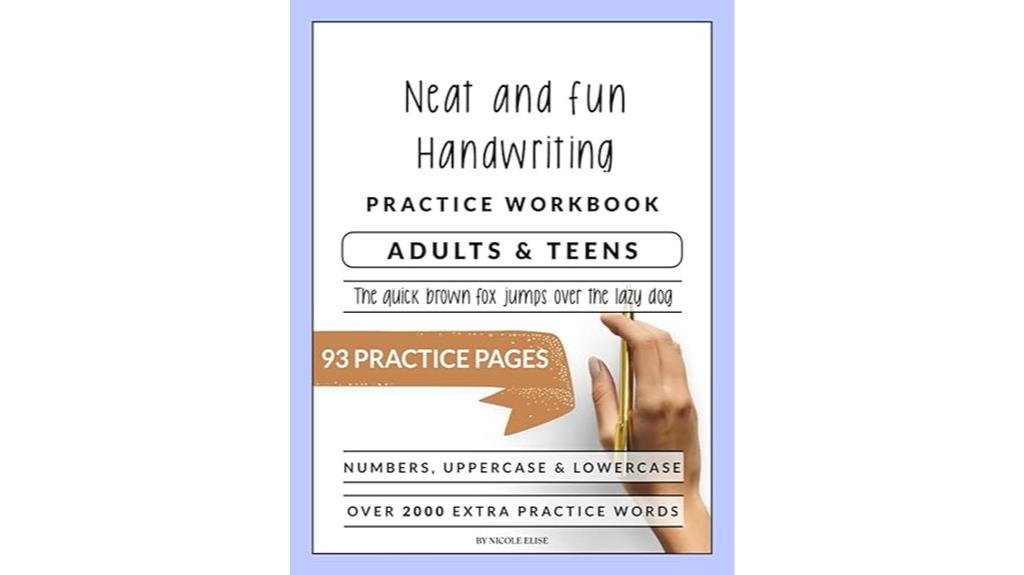 creative handwriting practice book