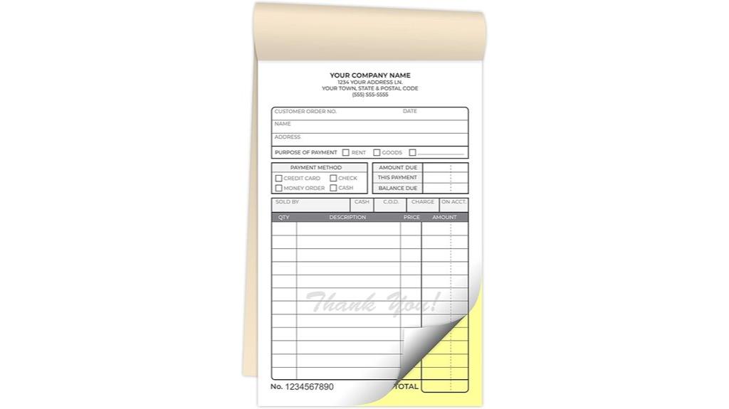 custom carbonless ncr books