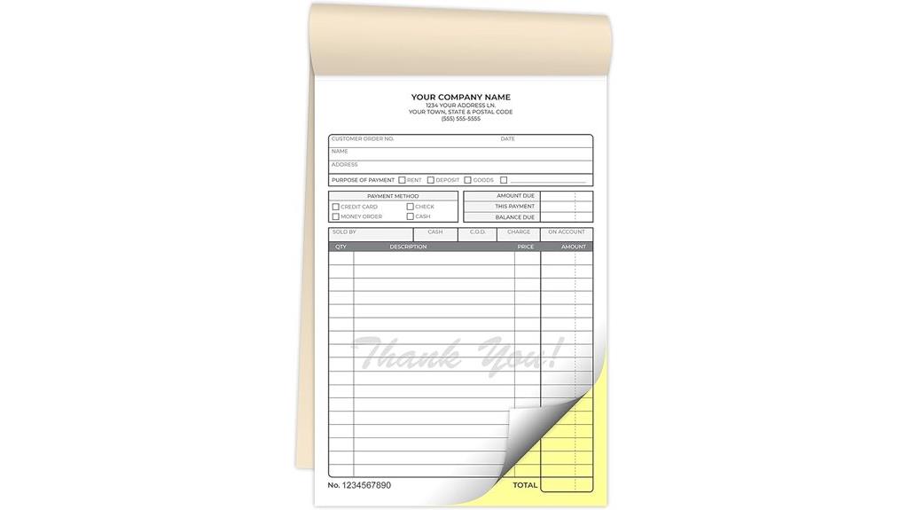 custom carbonless ncr books