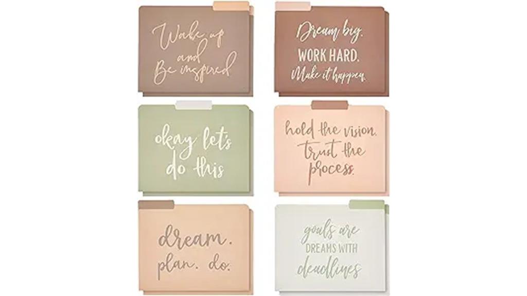 decorative letter size folders