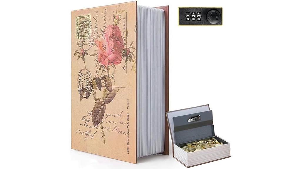 decorative lockable book safe