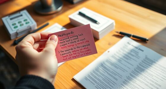 design clear concise flashcards